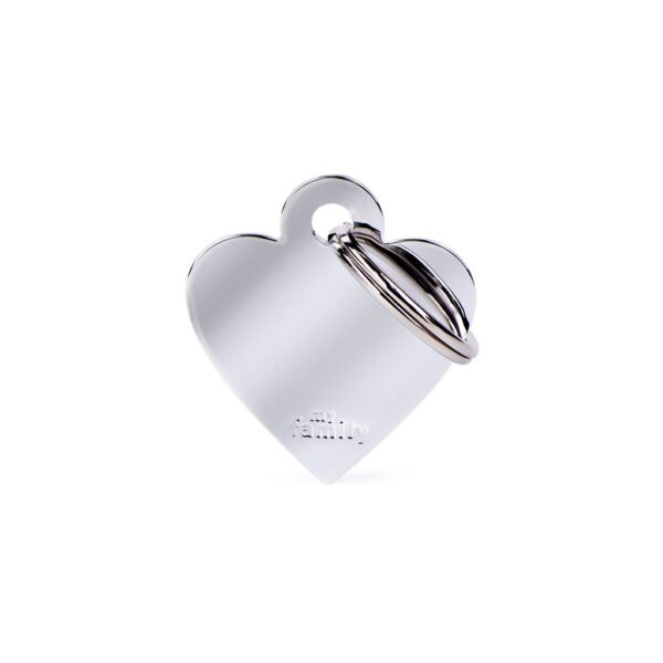 My Family Ταυτότητα Basic chrome Ασημί Inox Καρδιά